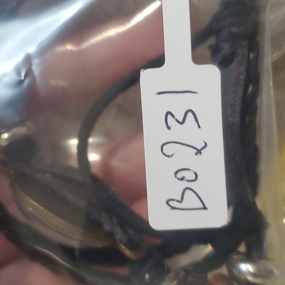 Peqce yin and yang leather paracord bracelet unisex B0231 - Picture 3 of 3